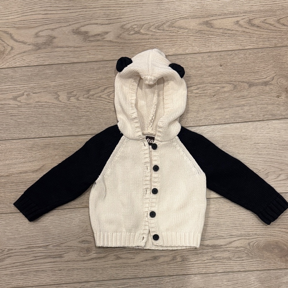 NWOT Tea Collection Panda Knit Cardigan